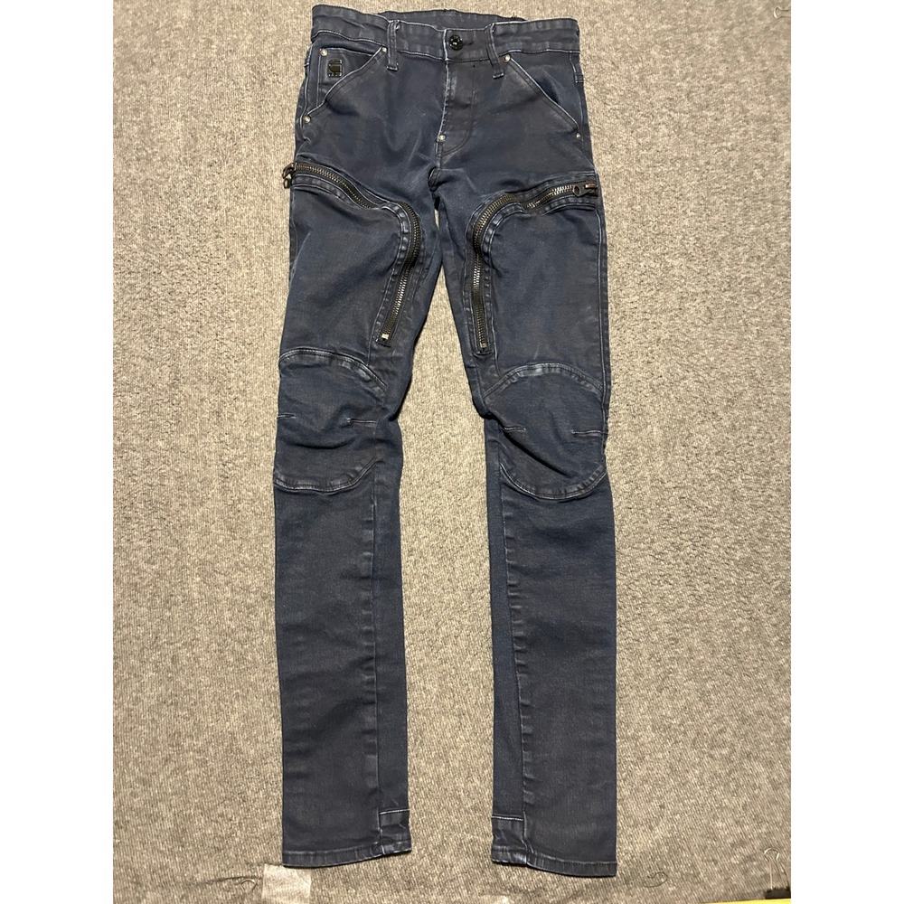 G star raw air defence skinny jeans fit 28X32 (tag 29X34) zipper mens